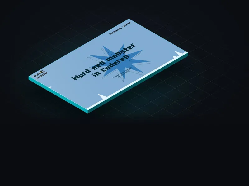 De homepage van CodeMonster, met de kop Word een monster in coderen